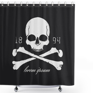 Personality  Skull And Crossbones Symbol Shower Curtains
