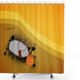 Personality  Basketball Sport Background Shower Curtains