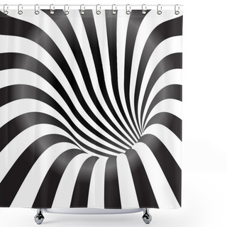 Personality  Black And White Abstract Background Shower Curtains