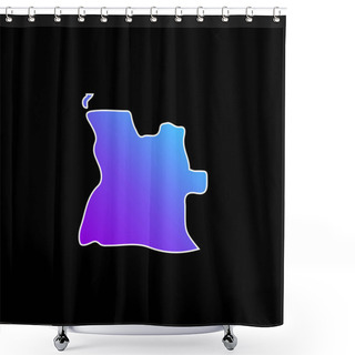 Personality  Angola Blue Gradient Vector Icon Shower Curtains