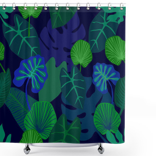 Personality  Green Jungle Print. Shower Curtains
