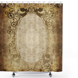 Personality  Steampunk Christmas Border 6 Shower Curtains