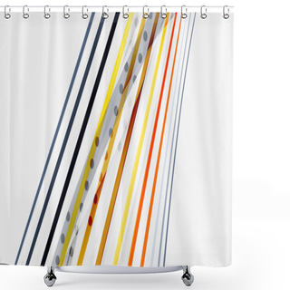 Personality  Trendy Color Stripes Lines Wave, Great Design For Any Purposes. Vector Line Pattern. Vector Geometric Background Shower Curtains