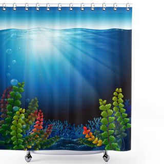 Personality  Plants Under The Sea Shower Curtains