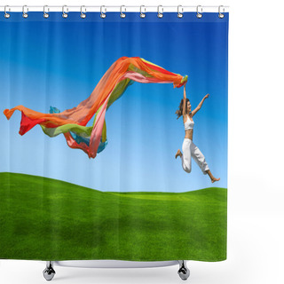 Personality  Rainbow Woman Shower Curtains