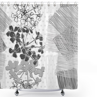 Personality  Seamless Flowers Pattern Shower Curtains
