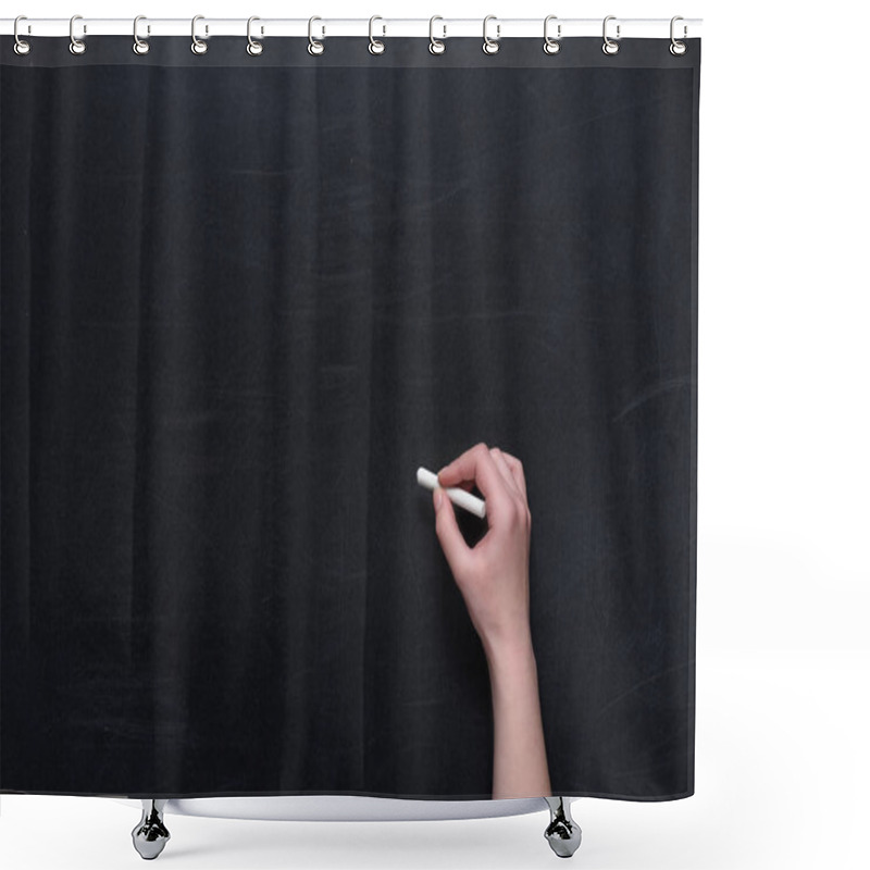 Personality  Human Hand Writing On Chalkboard Shower Curtains