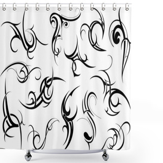 Personality  Tribal Art Patterns Shower Curtains