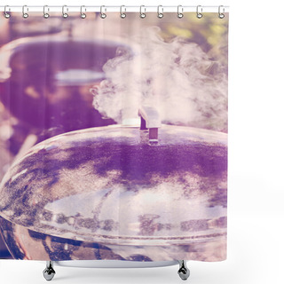 Personality  Summer Outdoor Cooking , Barbecue Shower Curtains
