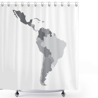 Personality  Latin America Map Shower Curtains