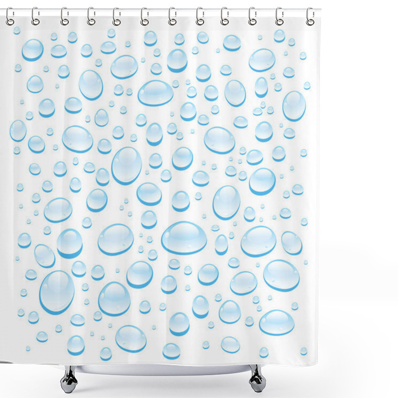 Personality  Background With Water Drops Shower Curtains