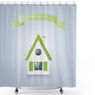 Personality  Home Sweet Home. Vector Illustration Shower Curtains