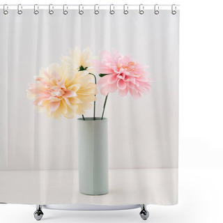 Personality  Three Paper Dahlias Shower Curtains