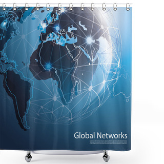Personality  Global Networks - EPS10 Vector For Your Business Shower Curtains