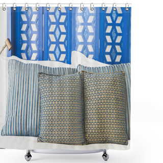 Personality  Bed Pillows In Hotel Shower Curtains