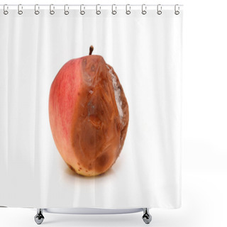 Personality  Red Rotten Apple, Natural Texture Shower Curtains