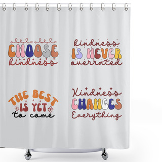 Personality   Kindness  Svg  Design Set Shower Curtains