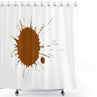 Personality  Brown Paint Splash Shower Curtains