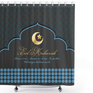 Personality  Eid Mubarak Greeting Card Shower Curtains