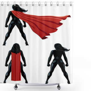 Personality  Super Heroine Back Shower Curtains