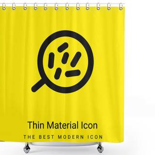 Personality  Body Cells Under A Magnification Tool Minimal Bright Yellow Material Icon Shower Curtains
