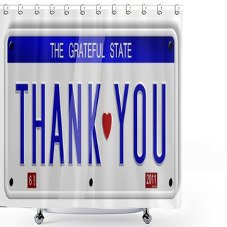 Personality  Thank You Number Plates Shower Curtains