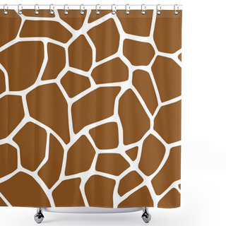 Personality  Giraffe Skin Seamless Pattern Shower Curtains