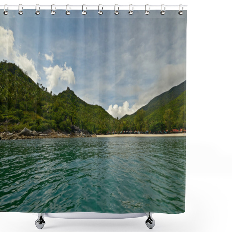 Personality  Tropical Beach Resort Shower Curtains