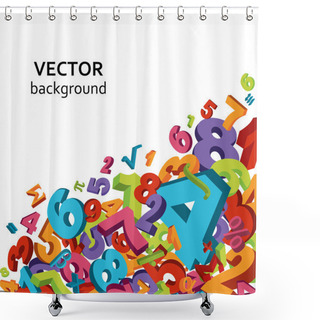 Personality  Mathematical Background Shower Curtains