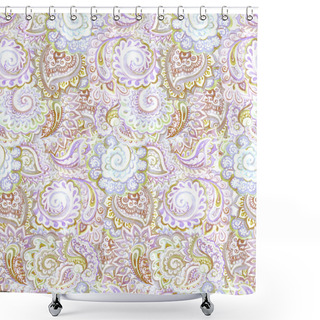 Personality  Fashion Luxury Seamless Backdrop With Ethnic Ornament Of India Shower Curtains