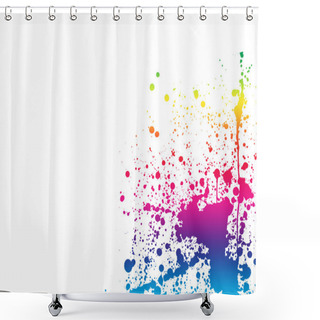 Personality  Paint Splashes Spectrum Background Shower Curtains