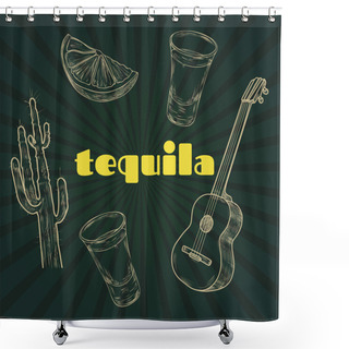 Personality  Tequila Party Items Shower Curtains