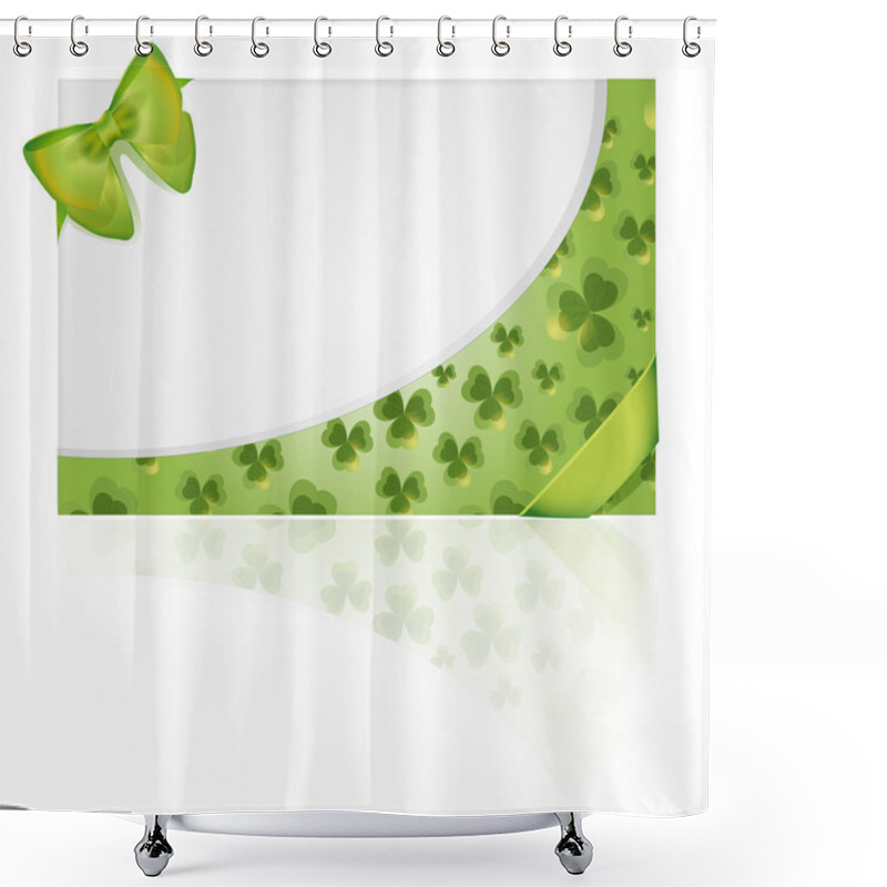 Personality  Greeting Card St Patrick Day - Vector Illustration Shower Curtains