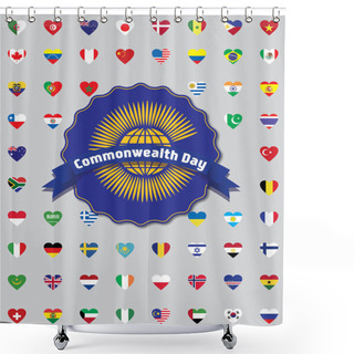 Personality  Commonwealth Day. Commonwealth Of Nations (CIS) Flag. Shower Curtains