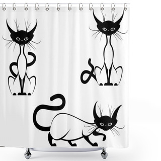 Personality  Fun Cats Shower Curtains