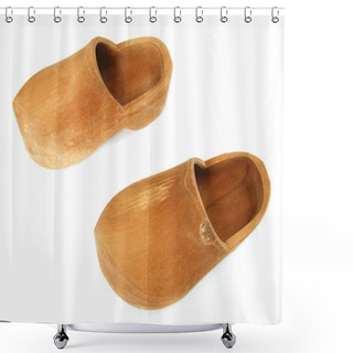 Personality  Ancient Wooden Shoes Shower Curtains