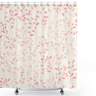Personality  Seamless Pattern With Watercolor Flowers Shower Curtains