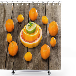 Personality  Citrus Fruits Slices Shower Curtains