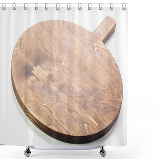 Personality  Round Wooden Board For Cooking Shower Curtains