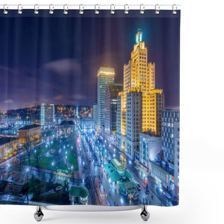 Personality  Providence Cityscape Shower Curtains