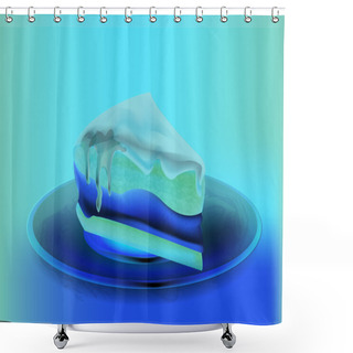 Personality  Piece Of Cake,  Vector Illustration   Shower Curtains
