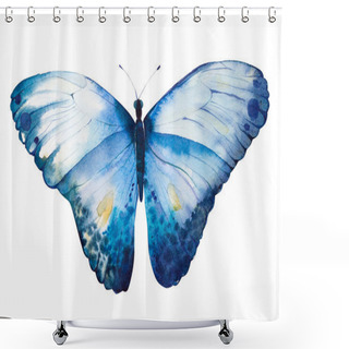 Personality  Hand Painted Watercolor Butterfly. Shower Curtains