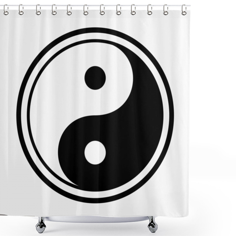 Personality  Yin And Yang Background Shower Curtains