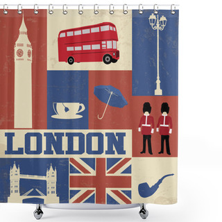 Personality  London Symbols Poster Shower Curtains