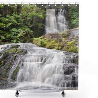 Personality  McLean Falls,The Catlins, New Zealand Shower Curtains