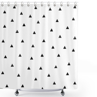 Personality  Vector Triangles Pattern. Shower Curtains