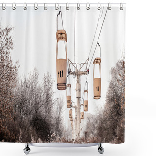 Personality  Old Cableway. Shower Curtains