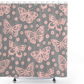 Personality  Butterfly Seamless Background Shower Curtains