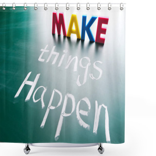 Personality  Make Things Happen, Concept Words Shower Curtains