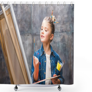 Personality  Little Artist Painting  Shower Curtains